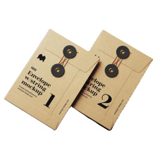 New style black letter printed kraft paper package envelope with string